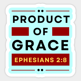 Product Of Grace | Christian Typography Sticker